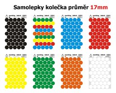 Samolepky koleka 17mm, 231b-231Y