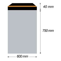 Oblka zaslac plastov 600x750+40mm, 90mic, (50ks) samolepc