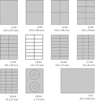 Etikety Canon White Matt 14/A4/100/130g/105x42,4 LAB241