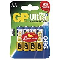Baterie alkalick, AA, 1.5V, GP, blistr, 4-pack, ultra plus