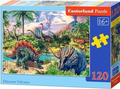 Puzzle Castorland 120 dílků - Dinosauří vulkán      cc120*13234