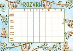 Rozvrh hodin Lenochodi