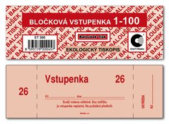 Blokov vstupenky 1 - 100 sel