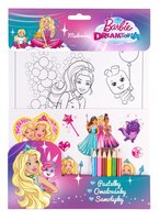 BARBIE DREAMTOPIA  Pastelky, omalovnky, samolepky     K-CA-0901-co