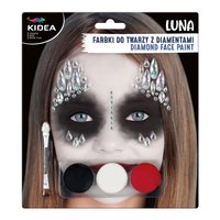 Barvy na obliej LUNA-3 barvy+ttec a diamanty,sada