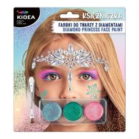 Barvy na obliej PRINCEZNA-3 barvy+ttec a diamanty,sada