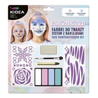 Barvy na obliej PRINCEZNA-4 barvy+ttec a nlepky,sada