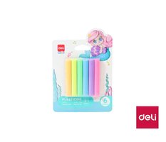 Plastelína měkká 6 barev PASTEL DELI EH714