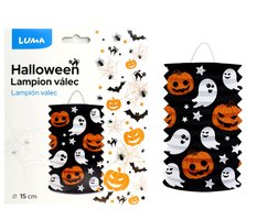 Lampion 15cm kulat HALLOWEEN duch LUMA