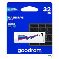 Goodram USB flash disk, USB 2.0, 32GB, UCL2, bl, UCL2-0320W0R11, USB A, vysouvac konekt