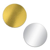 Dortová podložka kruh 25cm zlatá/stříbrná (50ks) 954.25