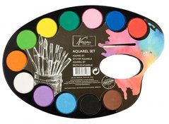 Akvarelov barvy -paleta 12 barev + ttec      AR0502