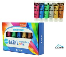 Barvy akrylov sada METAL LUMA 6 barev 75ml