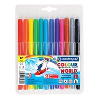 Popisova CENTROPEN COLOUR WORLD 7550/12ks/TP obal, sada fix, 1mm, vyprateln