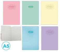 Kniha zznamov A5 tvereek 96l pastel,LUMA H236076