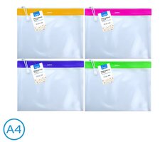 Obal spisový se zipem síťovaný A4, PVC LUMA mix