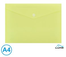 Obal spisov s klopou a drukem A4 pastel LUMA,lut