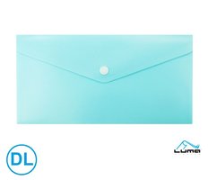 Obal spisov s klopou a drukem DL pastel LUMA,modr