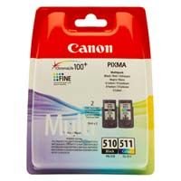 Canon originln ink PG-510/CL-511, black/color, blistr, 220, 245str., 9ml, 2970B010, Cano