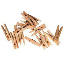Kolíčky dřevěné přírodní 100 ks, 25 mm, 2470107