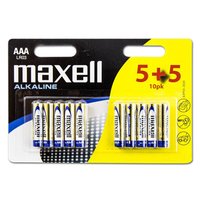 Baterie alkalick, AAA, 1.5V, Maxell, blistr, 10-pack