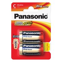 Baterie alkalick, C (LR14), mal monolnek, C, 1.5V, Panasonic, blistr, 2-pack, 225999, Pro Power