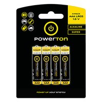 Baterie alkalick, AAA (LR03), AAA, 1.5V, Powerton, blistr, 4-pack
