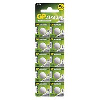 Baterie alkalick, knoflkov, AG10, LR54, LR1130, V10GA, 1.5V, GP, blistr, 10-pack