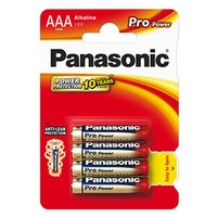 Baterie alkalická, AAA, 1.5V, Panasonic, blistr, 4-pack, 265899, Pro Power