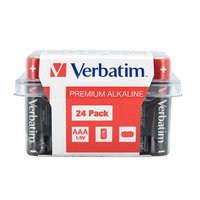 Baterie alkalick, AAA, 1.5V, Verbatim, krabika, 24-pack, 49504