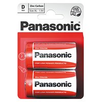 Baterie zinkouhlíková, D (R20), velký monočlánek, D, 1.5V, Panasonic, blistr, 2-pack