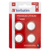 Baterie lithiov, knoflkov, CR2032, 3V, Verbatim, blistr, 4-pack, 49533