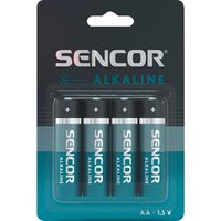 Baterie alkalick, AA, 1.5V, Sencor, blistr, 4-pack