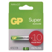 Baterie alkalická, AAA, 1.5V, GP, blistr, 10-pack, SUPER
