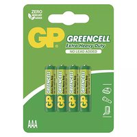 Baterie jednorzov zinkochloridov, tukov, AAA, 1.5V, GP, blistr, 4-pack, Greencell