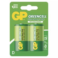Baterie zinkochloridov, D (R20), velk monolnek, D, 1.5V, GP, blistr, 2-pack, Greencell