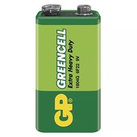 Baterie zinkochloridov, 9V (6F22), 9V, GP, flie, 1-pack, Greencell