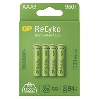 Nabjec baterie, AAA (HR03), 1.2V, 950 mAh, GP, paprov krabika, 4-pack, ReCyko
