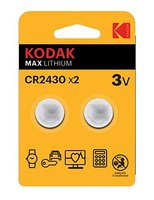 Baterie jednorzov lithiov, knoflkov, CR2430, 3V, Kodak, blistr, 2-pack, KOD-2430BL2, knoflkov