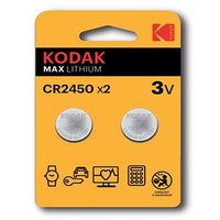 Baterie jednorzov lithiov, knoflkov, CR2450, 3V, Kodak, blistr, 2-pack, KOD-2450BL2, knoflkov