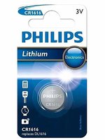 Baterie lithiová, CR1616, CR1616, 3V, PHILIPS, blistr, 1-pack, CR1616/00B, knoflíková, CR1616, DL161