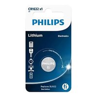 Baterie lithiová, CR1632, CR1632, 3V, PHILIPS, blistr, 1-pack, CR1632/00B, knoflíková, 120 mAh