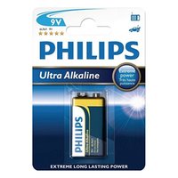 Baterie alkalická, 9V (6LR61), 6LR61, 9V, PHILIPS, blistr, 1-pack, 6LR61E1B/10, Ultra Alkaline