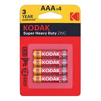 Baterie jednorzov zinkochloridov, tukov, AAA, 1.5V, Kodak, blistr, 4-pack, KOD-R3, Extra Heavy