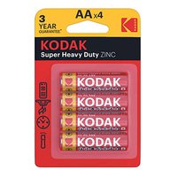 Baterie jednorzov zinkochloridov, tukov, AA, 1.5V, Kodak, blistr, 4-pack, KOD-R6, Extra Heavy D