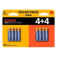 Baterie jednorzov alkalick, tukov, AAA, 1.5V, Kodak, blistr, 8-pack, KOD-LR3MAXBL8, Alkaline Ma
