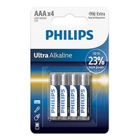 Baterie alkalick, AAA (LR03), AAA, 1.5V, PHILIPS, blistr, 4-pack, LR03E4B/10, Ultra Alkaline