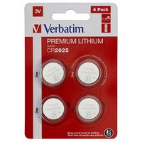 Baterie lithiov, knoflkov, CR2025, 3V, Verbatim, blistr, 4-pack, 49532