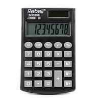 Rebell Kalkulačka RE-SHC208 BX, černá, kapesní, osmimístná
