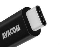 Avacom USB kabel (3.0), USB A samec - USB C samec, 1m, ern, blistr, DCUS-TPC-100K